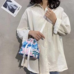 Bag Shoulder Bags Women's Floral Print Messenger Retro Bucket Rope Beam Mouth Tassel Fashion