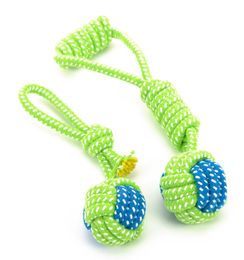 Pet Supply Dog Toys Dogs Chew Teeth Clean Outdoor Traning Fun Playing Green Rope Ball Toy For Large Small Dog Cat 712295248186