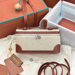 Lare Bag Lunch Box Bag Women Portable lunch box bag canvas color blocking 2024 new popular womens bag crossbody bag versatile single shoulder crossbody bag