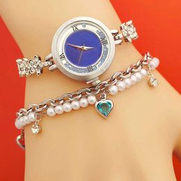 Small and high-end full diamond bracelet watch set with delicate straps new internet famous quicksand quartz womens