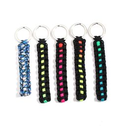 New Design Rope Keychain Paracord Lanyard Ring Parachute Cord Key Chains Outdoors Survival Tool Gifts DIY Handmade Jewelry