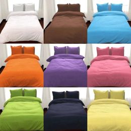 Bedding Sets 3pcs 3 Size Geometric Set Fashion Duvet Cover Candy Color Sheet Bed Quilt Twin Double Single People Unisex