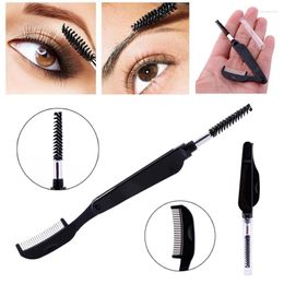 Makeup Brushes Double Head Fashion Foldable Steel Eyebrow Eyelashes Extension Brush Metal Comb Lashes Tools