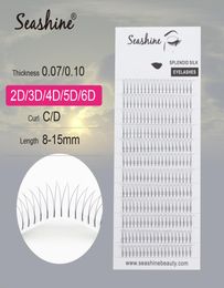 Seashine Lashes Faux Mink Premade Russian Volume Lashes 4D Long Stem Pre made Volume FansEyelash Extensions Supplies2080036