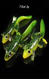 20PiecesLot 75cm 3g Elliot Frog Soft Baits Lures 3D Eyes Silicone Fishing Gear F27220666