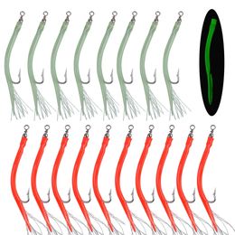 142838PCS Eel Fishing hooks Striped Bass Lures Long shank Stainless Steel Offset Hook for Offshore Trolling Big Game 240521