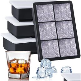 Bar Tools Sile Ice Square Mods Dust Proof Er Tray Large Capacity Cube Mould Mix Colours Drop Delivery Home Garden Kitchen Dining Barwar Dhzsy