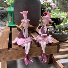 Flower Fairy Girl Resin Statue Figurine Ornament Miniature Cartoon Toy for Home Garden Yard Art Outdoor Decoration Gift 240523