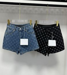 Designer Womens Denim Shorts Pants Full Letter Rhine Jeans Design Sexy Ladies Summer Short Pant Clothes8487611