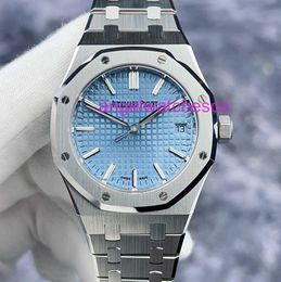 AAA AiaPiu Designer Steel Quartz Luxury Automatic Mechanics Wristwatch High Edition Watches year full set new 15550ST Ice Blue Face 50th Anniversary Womens Watch 37