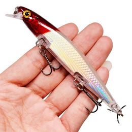 1Pcs Floating Wobbler Minnow Laser Fishing lure 11mm 12g Crankbait Artificial Hard Bait Bass Lure Plastic Fish Tackle 240522