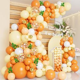 Party Decoration Orange Balloon Garland Arch Kit Wedding Birthday Decorations Kids Baby Shower Summer Supplies Confetti Letax Ballons