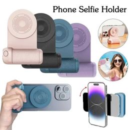 Selfie Monopods Handle Bluetooth magnetic camera holder selfie stick 360 rotating holder for iPhone Android phone holder wireless charger S2452207
