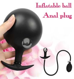 Massage Inflatable Butt Plug Anal Balls Sextoy Built in Metal Beads Buttplug Vaginal anal dilator Pump Sex Toys for Adults Gay Men6366181