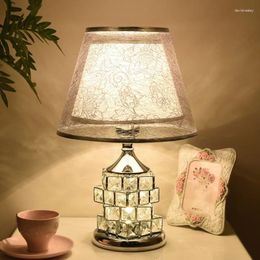 Table Lamps European Style Crystal Lamp For Bedroom Bedside Art Deco Classic Vintage Living Room Luxurious Foyer Loft