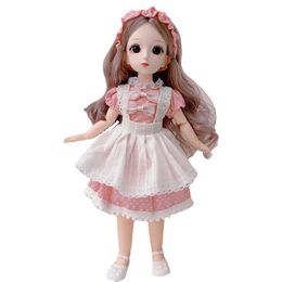 Dolls 30cm 1/6 BJD Doll Little Girl Cute Dress up Ski Hat Headwear 23 Detachable Joint Doll Princess Fashion DIY Toy Girl S2452307