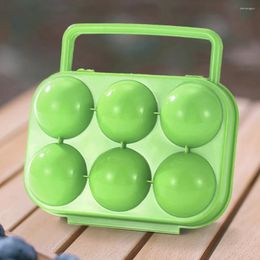 Storage Bottles 6-Grid Camping Egg Box Shockproof Protection Boxes Dropproof Portable Container Non-slip With Handle For Kitchen