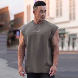 Tank top for MenMen's s 2023 New Sports Brand Mens Running Sleeveless Cotton Shirt Ultra Thin Mens Sports Street Training Y2405224KNI