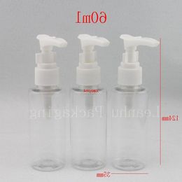 60ml clear colered shape cosmetic lotion bottle for family personal care with white pump plastic container makeup packaginggood package Ekpw