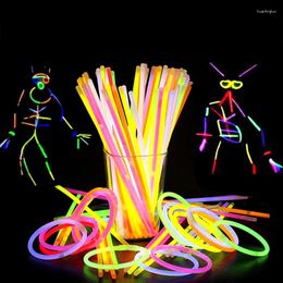 Party Decoration 50/100pcs DIY Glow Sticks Fluorescence In The Dark Glowsticks Concert Show Wedding Favours