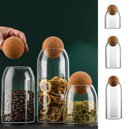 Storage Bottles Cork Stopper High Borosilicate Transparent Glass Sealed Can Kitchen Food Grain Tea Candy Tank Tools