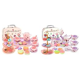 Kitchens Play Food Kitchens Play Food Tea Party Set Afternoon Tea Time Game Set 36 Pack Childrens Kitchen Pretend Toys Plastic Desserts 3-6 Year Old Boys and Girls WX5.21