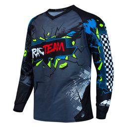 Kwie Men's T-shirts Downhill Jersey Mtb Racing T-shirt Bicycle Cycling Motocross Shirt Mountain Bike Clothing Long Sleeve Sports