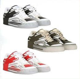 2024 Custom 2.Zero Sneakers Shoes Men Calfskin Mixed-material Suede & Nylon Perforated Gum Chunky Rubber Sole Skateboard Walking EU38-46 Original Box