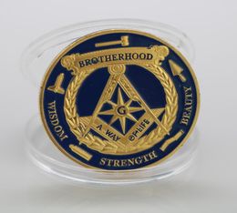 Brotherhood masons Masonic Gold Commemorative Coins Faith Hope Charity allseeing eye Design Mason Token Coins Collection2943598