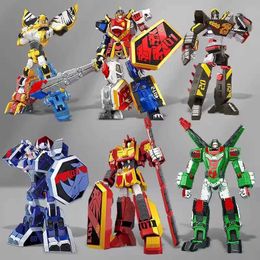 Transformation toys Robots Cube Mecha Transforming Robot Toys Animal Form Lion Tiger Deformed Figures Transform Combined Vehicle Model kids toys Y240523