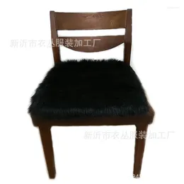 Pillow Faux Fur For Car Seat Office Dining Chair Tatami Non-slip Winter Bay Window
