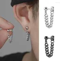 Stud Earrings Titanium Steel Chain For Men Women Hiphop Rock Punk Fashion Jewellery Piercing Earring Homme Accessories Wholesale