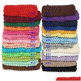 Hair Accessories 50Pcs/Lot Baby Girls Stretch Headbands Cloghet Stretchy Bands Diy For Flower Or Bows Drop Delivery Kids Maternity Otrlf