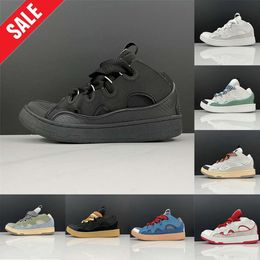 shoes Luxury casual lavinss Leather Curb Sneakers designer shoes Women Casual Sneaker Calfskin Rubber Nappa Platformsole lavines Mens Trainers 35-46 sale