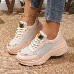 Casual Shoes Women's Sneakers Autumn Mesh Lace-up Breathable Wedge Ladies Walking Shoe Platform Women Daily Vulcanized Sport