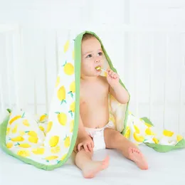 Blankets Baby Blanket Bamboo Muslin Four Layers Cartoon Born Swaddling Babies Swaddle Wrap Super Comfy Kids Bath Towel Infant Bedding