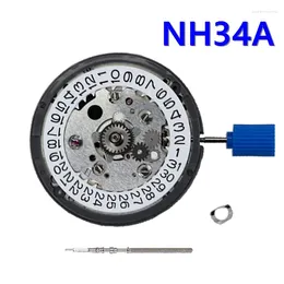 Watch Repair Kits NH34 Japan Original Automatic Mechanical GMT Four Hands 24 Hours Date For Replacement Mod NH34A Movement Parts