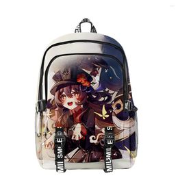Backpack 2024 Genshin Impact HuTao Primary Middle School Students Boys Girls Oxford Waterproof Laptop Bag Schoolbag Travel