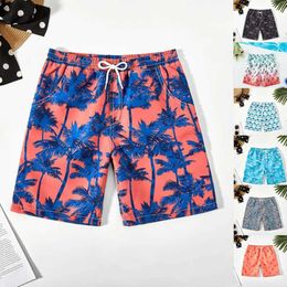 Shorts One-Pieces Childrens quick drying cartoon printed beach pants boys swimming pants casual shorts suitable for beach vacations WX5.22