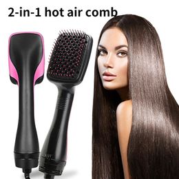 Hair Dryer One Step Hair Straightener Brush 3 In 1 Brush Blow Dryer Styler Woman Hair Straightener Comb 240523