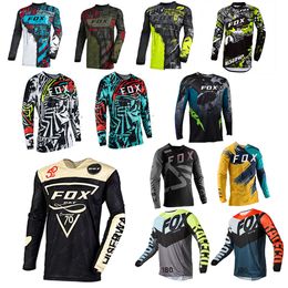 Men's T-shirts Camiseta Motocross Shirt Bat Fox Downhill Jersey Enduro Mtb T-shirt Mountain Motorcycle Cycling Maillot Ciclismo Hombre Ts9g