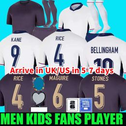 2024 Euro Cup Englands BELLINGHAM Soccer Jerseys National Team 2024 2025 TOONE Football Shirt WHITE BRIGHT KANE STERLING RASHFORD SANCHO GREALISH Men Kids Kit