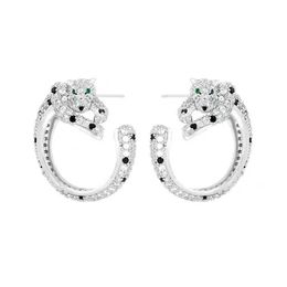 Silver Earrings Stud Fashion Etud Earrings Woman Luxury Multi Colors C Letter Jewelry 18k Diamond Wedding Gifts Jewelry Designer Hoop TTiger Vintage