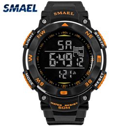 cwp SMAEL Watches 50m Waterproof Sport Casual Electronics Wristwatches 1235 Dive Swimming Watch Led Clock Digital 313n