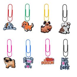 Pins Brooches New Dog 2 Cartoon Paper Clips Cute File Note Nurse Gift Sile Bookmarks Dispenser Bookmark Memo Clip For Day Office Suppl Otojv