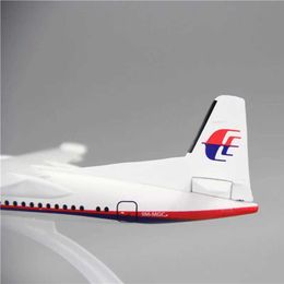 Aircraft Modle 15cm Malaysia Airlines FK50 alloy material simulation model aircraft souvenir decorative toy display series S2452355