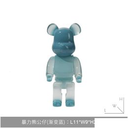 Decorative Objects Figurines 26Cm 400 Statue Luxury Y2K Scpture Figurine Cartoon Bear B Figure Mold Ornament Bookshelf Living Room Hom Dhl0W