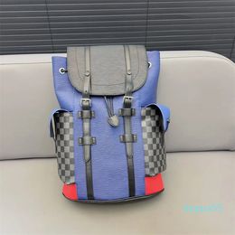 Men's Luxury Designer Backpack Tote Water Ripple Backpack Computer Casual All-In-One Men's Book Out-Of-Home Fashion Bag 43CM