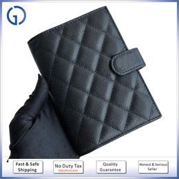 Mirror quailty card holders wallet holder purse credit card coin pocket genuine leather caviar lambskin mirror quality designer wallet gift box