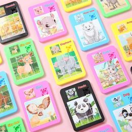 Party Favour 5/10Pcs Cartoon Animal Sliding Puzzles Kids Educational Toys Jungle Zoo Birthday Guest Treat Gift Favours Pinata Filler